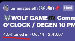 Why does everyone keep saying engagement is low?

I don't get it.

<a href="/wolfdotgame/">Wolf Game</a>