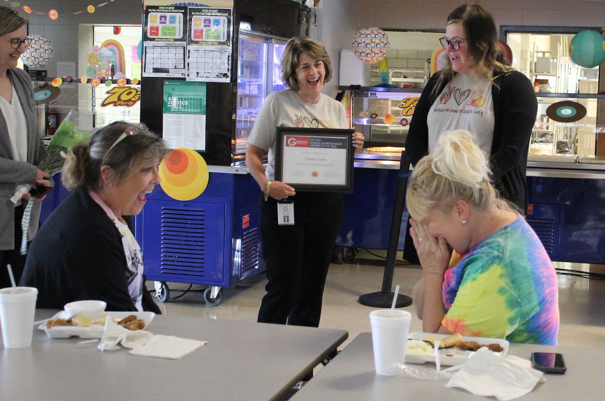 GordonCoSchools's tweet photo. GCS NUTRITION EMPLOYEE OF THE YEAR: Gordon County Schools is pleased to announce the 2022-2023 School Nutrition Employee of the Year, Tammy Fuller.
GET the full story at https://t.co/CpeDoczxH4
#GoCoSchools #OneBIGFamily #GETGCS https://t.co/2Y67tDinZK