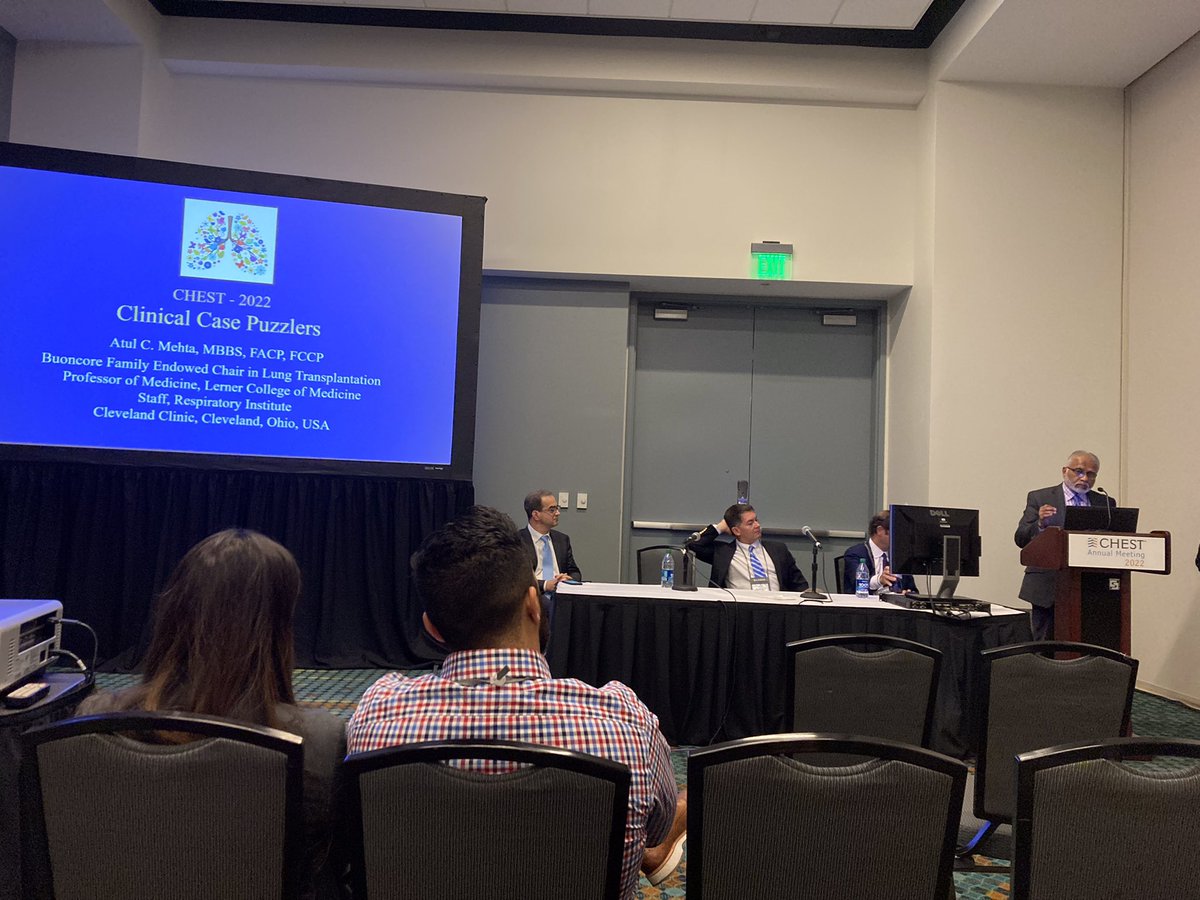 Raed Dweik, MD, MBA (@raeddweikmd) on Twitter photo The one and only Dr. Atul Mehta <a href="/ClevelandClinic/">Cleveland Clinic</a> (now also on twitter @ACM_LTx_Bronch sharing his pearls of wisdom) presenting clinical case puzzles like only he can!! #CHEST2022 #CleClinicLungs <a href="/CCF_PCCM/">CCF Pulmonary and Critical Care Fellows</a> <a href="/CleClinicMD/">Cleveland Clinic MD</a> The one and only Dr. Atul Mehta <a href="/ClevelandClinic/">Cleveland Clinic</a> (now also on twitter @ACM_LTx_Bronch sharing his pearls of wisdom) presenting clinical case puzzles like only he can!! #CHEST2022 #CleClinicLungs <a href="/CCF_PCCM/">CCF Pulmonary and Critical Care Fellows</a> <a href="/CleClinicMD/">Cleveland Clinic MD</a>