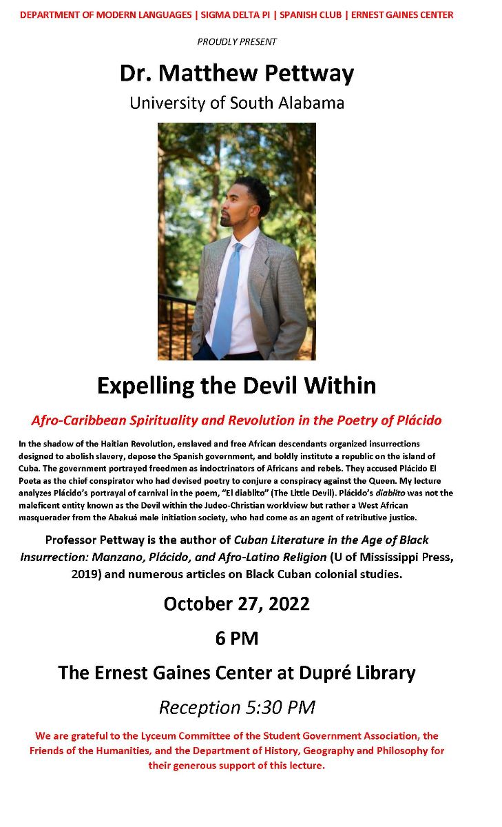 Gaines_Center's tweet photo. Join us for a lecture with Dr. Matthew Pettway. Oct. 27 at 6:00 - https://t.co/sBnReUFfT8 https://t.co/kb0utFsguA