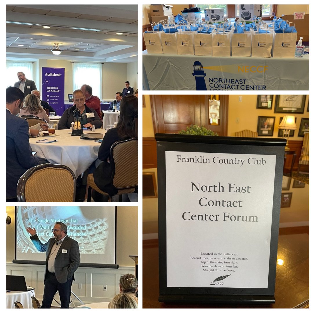 VIPdeskConnect's tweet photo. We had a great time at the NECCF (Northeast Contact Center Forum) quarterly forum, Creating Successful Agents: Culture, the Cloud, and Knowledge Management. It was a pleasure to connect and hear so many great presentations.

#customerservice #customerexperience #vipdesk https://t.co/JbtGBDyK8b