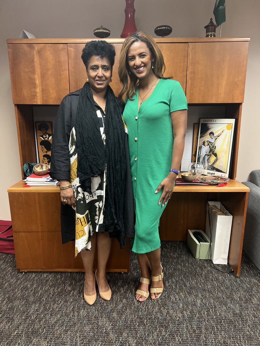 AmbStesfamariam's tweet photo. Great conversation with the incomparable ⁦@HermelaTV⁩. Congratulated her on the work that she is doing to bring the people of #Ethiopia #Eritrea and other #Horn citizens together, to create better understanding through dialogue. The challenges of tomorrow require solidarity https://t.co/BSQu2YXXe2