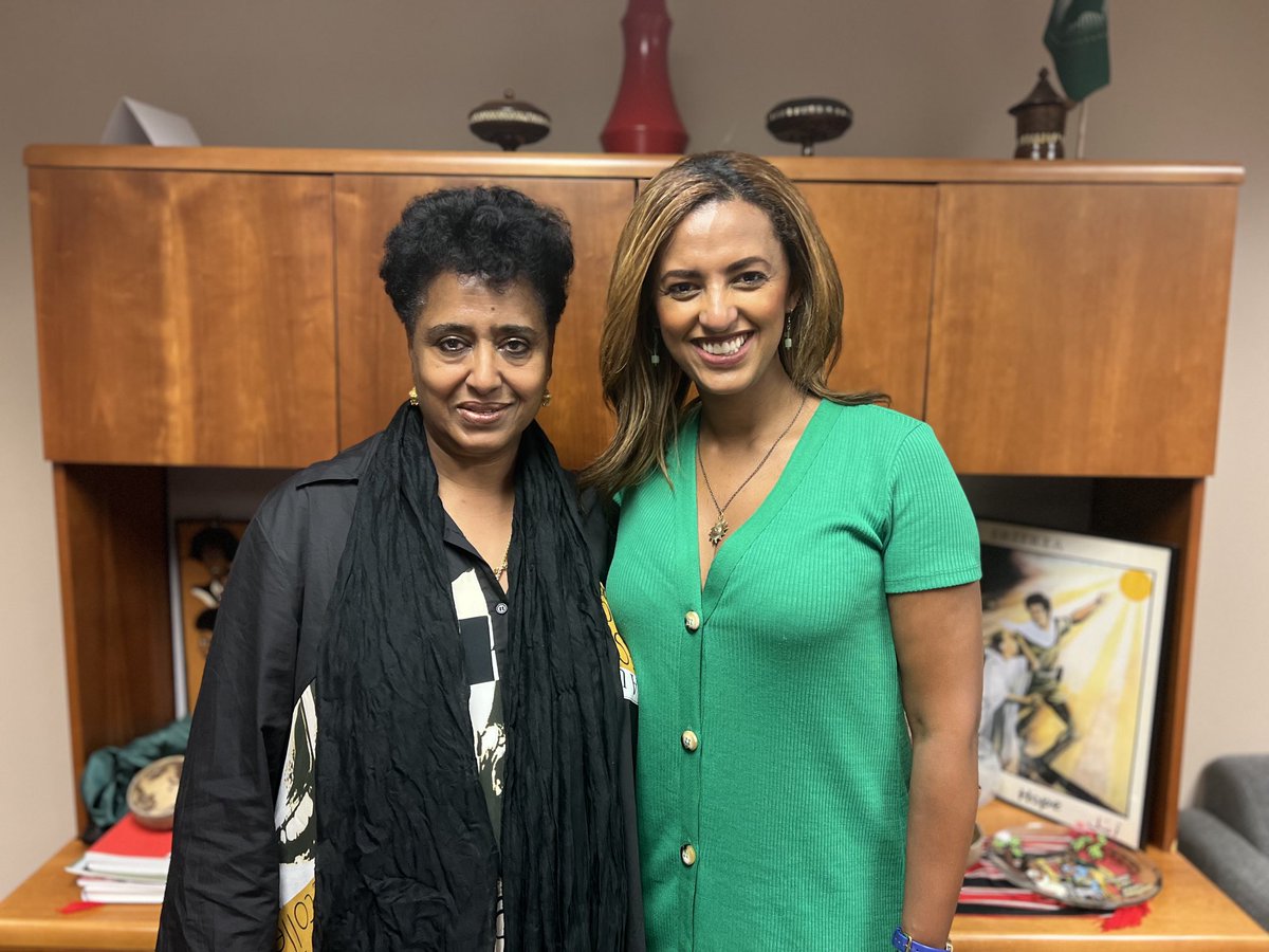 AmbStesfamariam's tweet photo. Great conversation with the incomparable ⁦@HermelaTV⁩. Congratulated her on the work that she is doing to bring the people of #Ethiopia #Eritrea and other #Horn citizens together, to create better understanding through dialogue. The challenges of tomorrow require solidarity https://t.co/BSQu2YXXe2