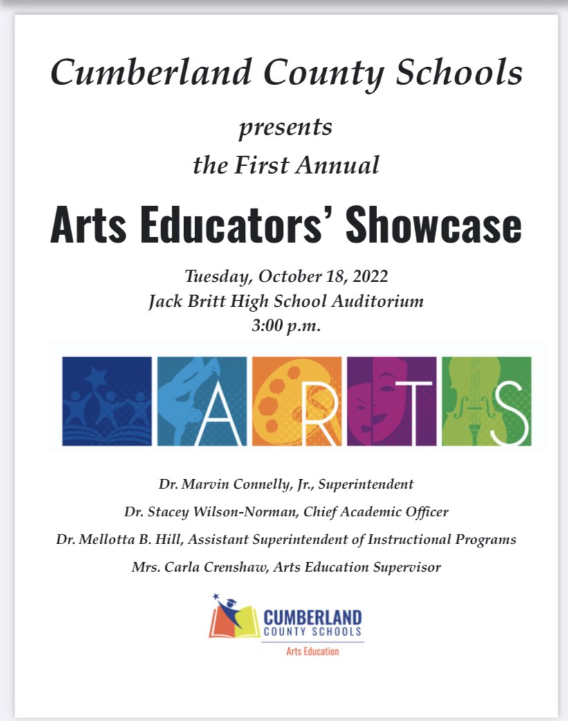 Niesha_Wither's tweet photo. Our School of the Arts Educators did an OUTSTANDING job this afternoon during @CumberlandCoSch First Annual Arts Educator’s Showcase! Representing @71sthighccs #talentededucators https://t.co/yAGL59H5jR