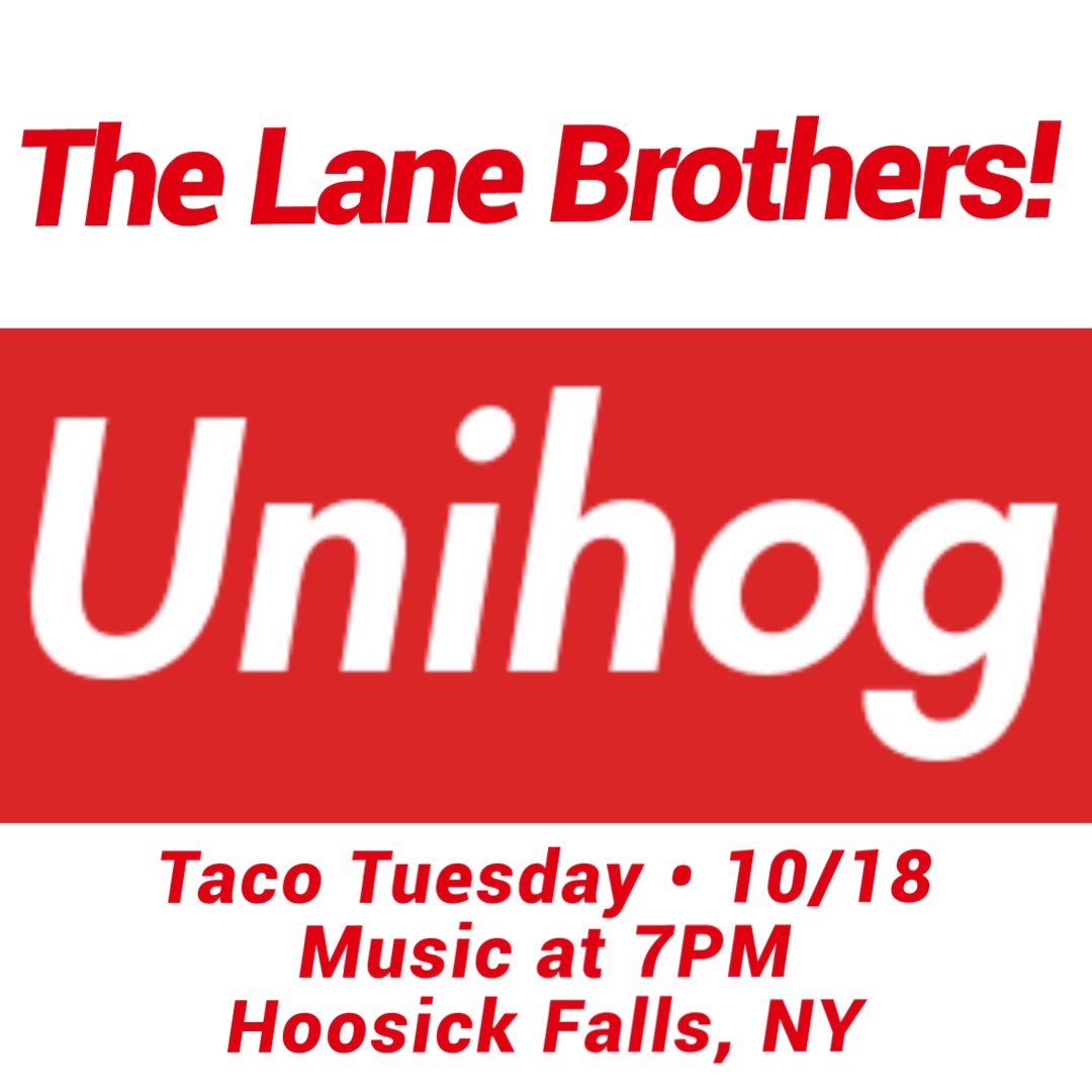 Taco Tuesday tonight at Unihog in #hoosickfallsny 🌮🌮🌮