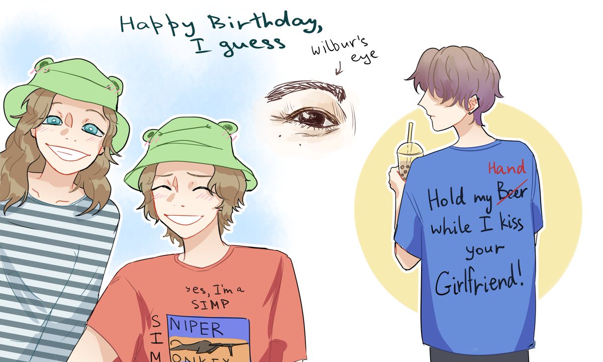umakumo's tweet photo. this is for @turtleorsmth 's birthday the left one is referenced from a photo 

sorry if this is shit, happy birthday hulk, love you https://t.co/zp7VnySG7H