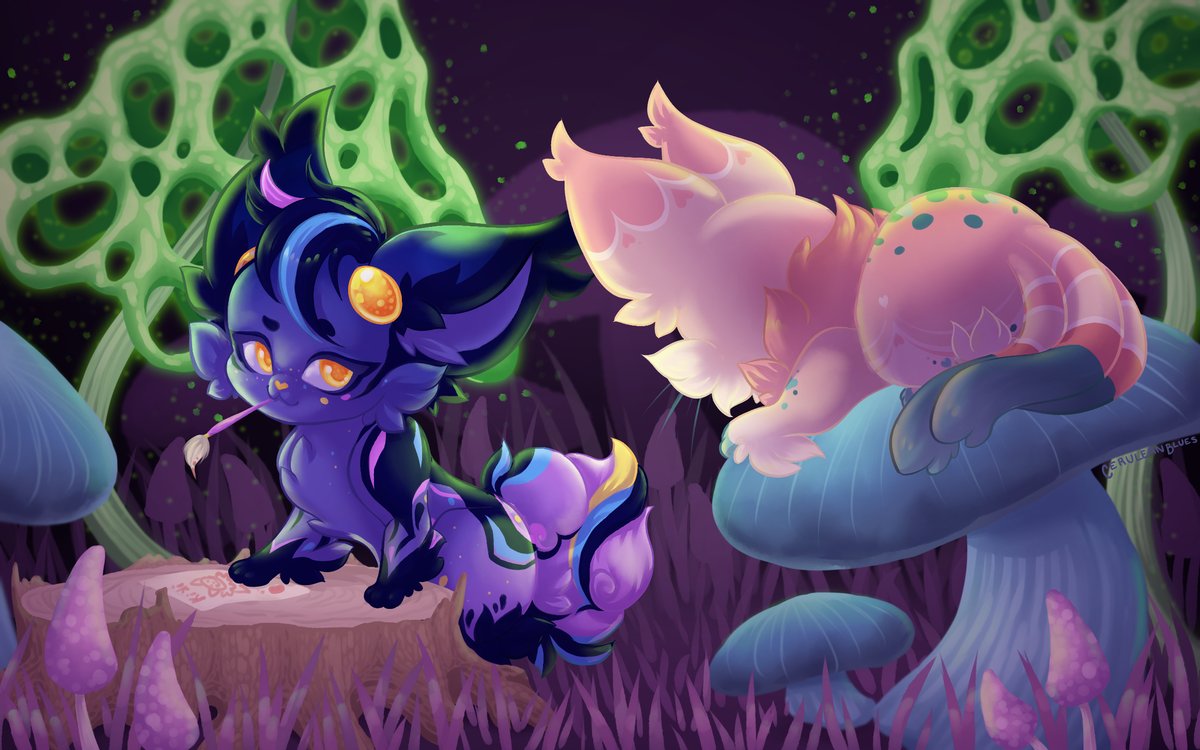 ceru_blues's tweet photo. Mercury is doing his best to paint Kiki, but it's hard to do without thumbs. 

------------

Check out my things! 
https://t.co/mzX2WxF862 | https://t.co/XdYv26dspz | https://t.co/WoOapiqAw2 https://t.co/hryfxWbo1w