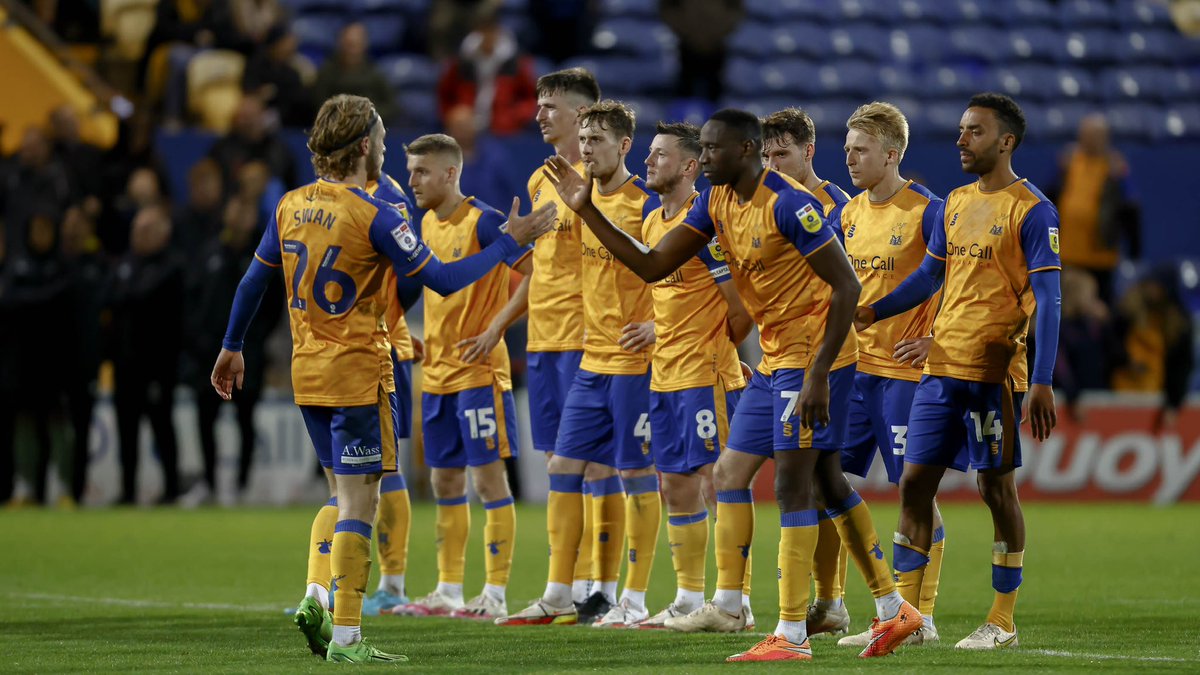 mansfieldtownfc's tweet photo. 🏆 Following tonight’s result at Pride Park between Derby and Manchester City U21, we’ve now progressed into the next round of this year’s @PapaJohnsTrophy.

#Stags 🟡🔵 https://t.co/tSFTByigT8