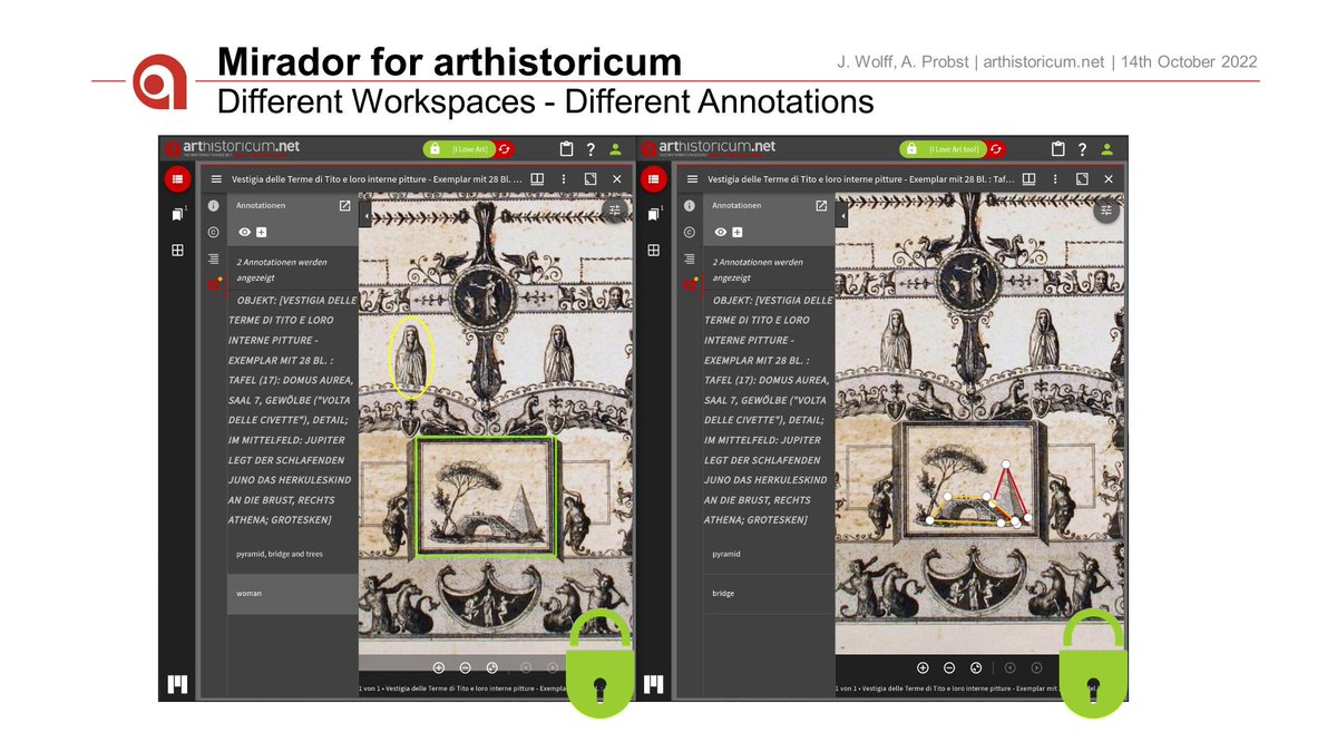 arthistoricum's tweet photo. In einem geschützten #Workspace kollaborativ #IIIF-Bildlisten erstellen, bearbeiten und annotieren? Hier wie versprochen die Slides aus München. Ein Vorgeschmack auf die Weiterentwicklung unseres Mirador Bildviewers. Release wird noch dieses Jahr sein! #Annotationen #NFDI4Culture https://t.co/Kx68LFSZvS