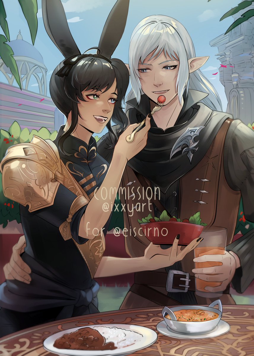 ixxyart's tweet image. lunch date at Mehryde's Meyhane 😳💕
commi for @eiscirno ! #FFXIV #ffxivart