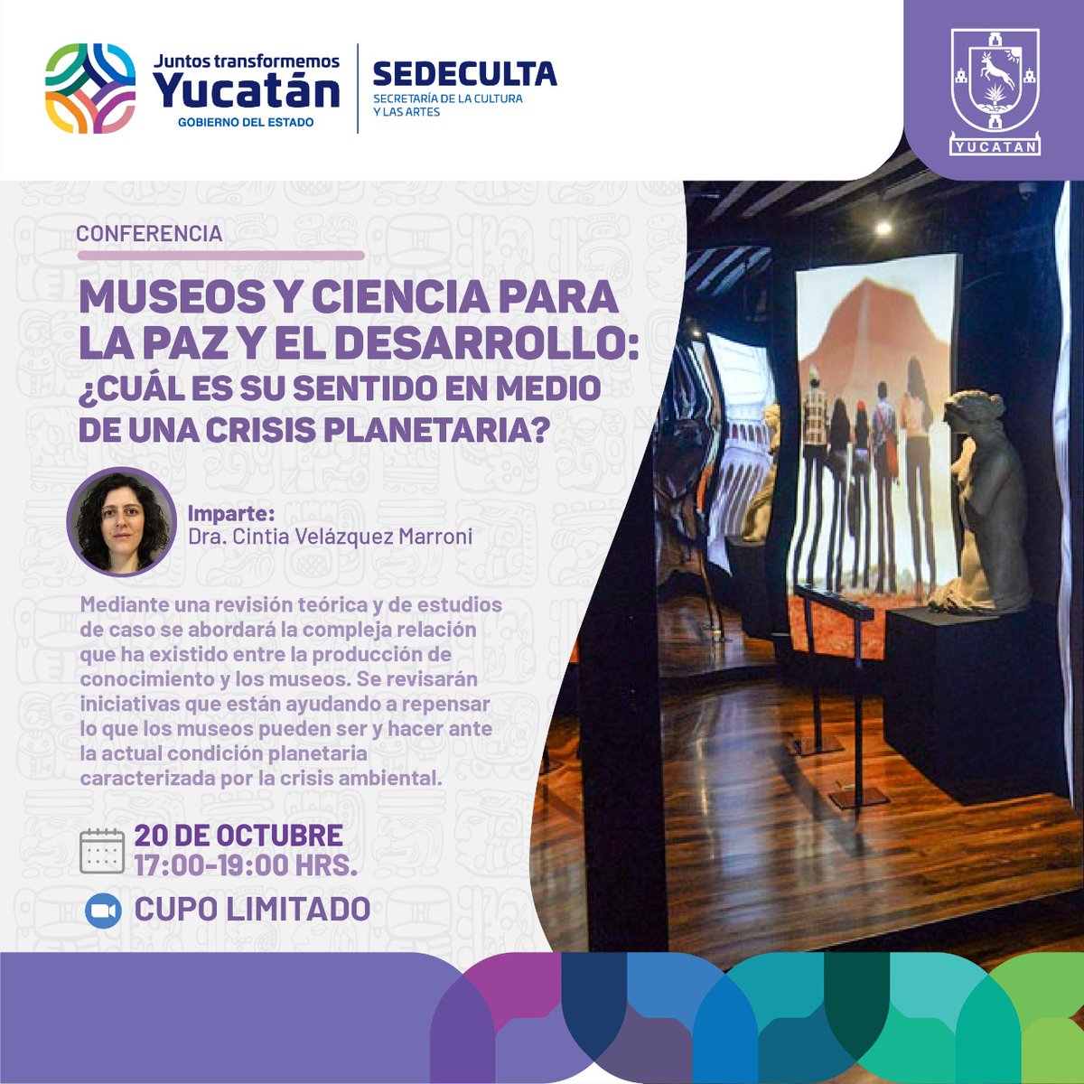 civema's tweet photo. El jueves 20 de oct a las 5 pm daré esta videoconferencia para la Red de Museos de Yucatán #REDMY de la @SedecultaYuc Si quieren asistir, deberán registrarse acá: https://t.co/7mvqTn37P2 https://t.co/eY3rHwQpcA