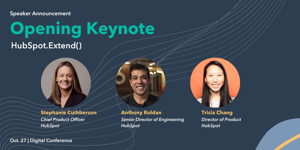 HubSpotDev's tweet image. #HubSpotExtend agenda is jam-packed with exciting announcements and product updates. Our Opening Keynote is no exception. Register now! events.hubspot.com/events/details…