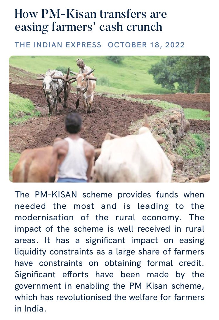 NehriaVipan's tweet photo. How PM-Kisan transfers are easing farmers’ cash crunch
 https://t.co/TdtF4BYkx4

via NaMo App https://t.co/zI8DEMfCcD