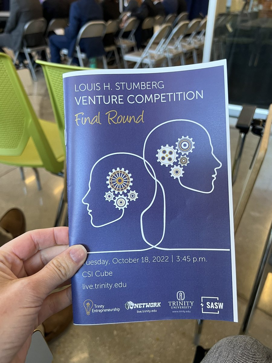 laraaugust's tweet image. Stumberg Venture Competition is kicking off at @Trinity_U. @TrinityEntrep @TULuisMartinez