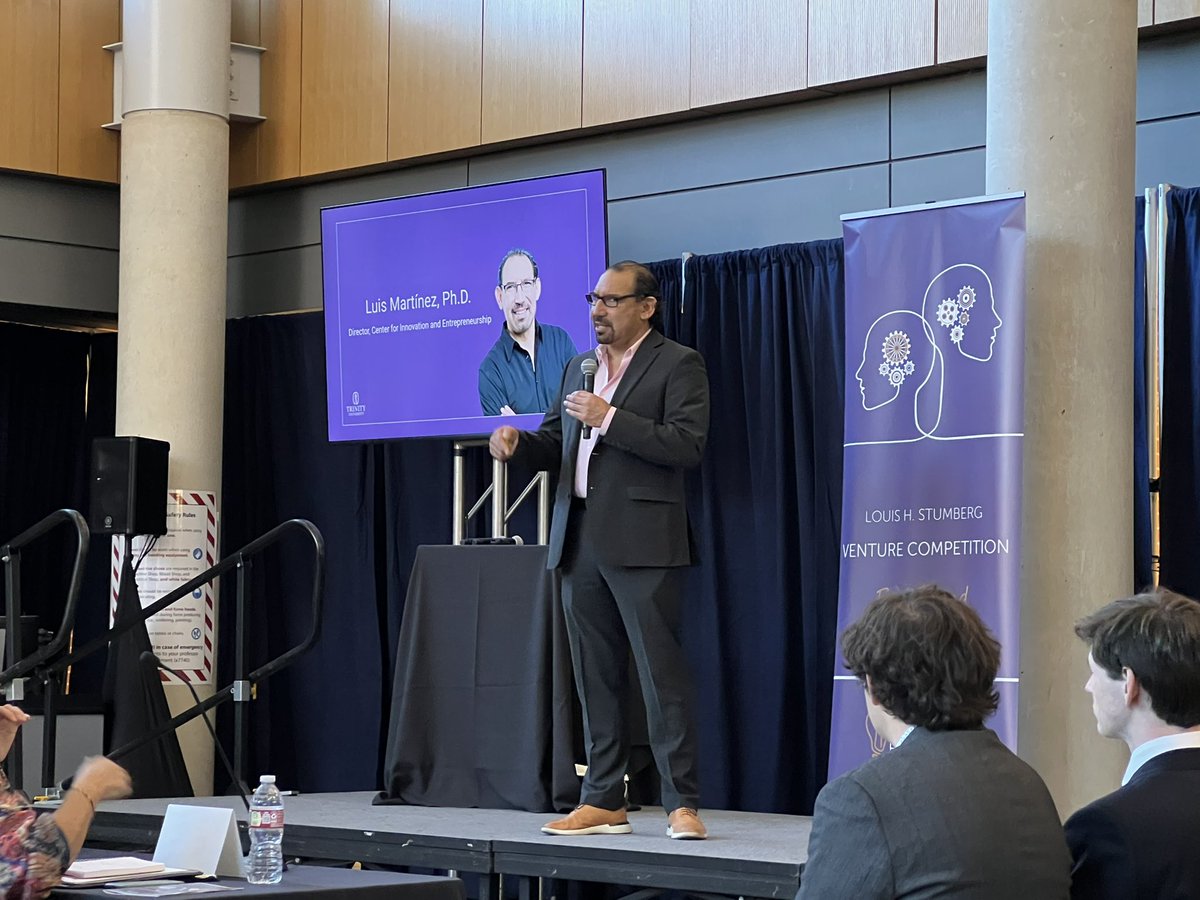 laraaugust's tweet image. Stumberg Venture Competition is kicking off at @Trinity_U. @TrinityEntrep @TULuisMartinez