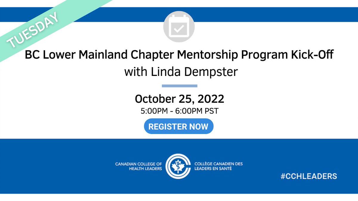 Don't forget to register for our BC Lower Mainland Chapter Mentorship Program Kick-Off (October 25 - 5:00pm)! For more information, visit: bit.ly/3MILB8d