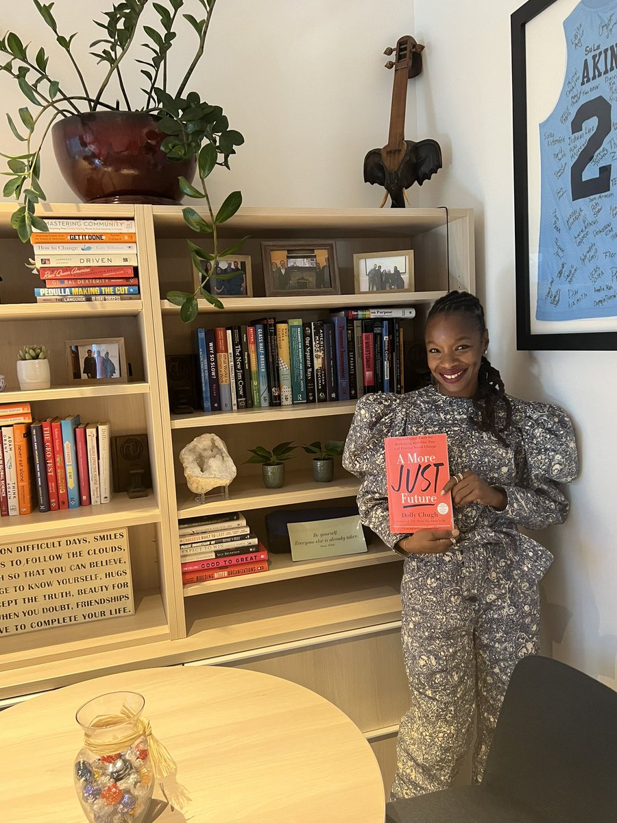 Congratulations to <a href="/NYUStern/">NYU Stern</a>'s  <a href="/DollyChugh/">Dolly Chugh (she/her)</a> on today's publication of A MORE JUST FUTURE (amzn.to/3TeGMX0). It's a must-read written by my dear friend/sister/collaborator and the person I mean to be. Whoops! That was her first book 🤣