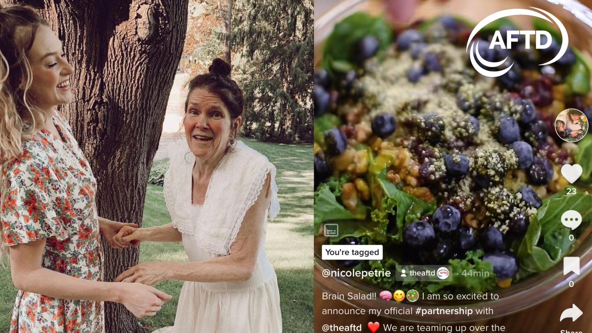 AFTDHope's tweet photo. #TikTok influencer Nicole Petrie has partnered with AFTD to help raise #FTD awareness and get others to #AskAbout FTD. Nicole shared a great recipe to promote brain health, click here to learn more: https://t.co/PbAjZj3uwr https://t.co/yztKX9T9Yi