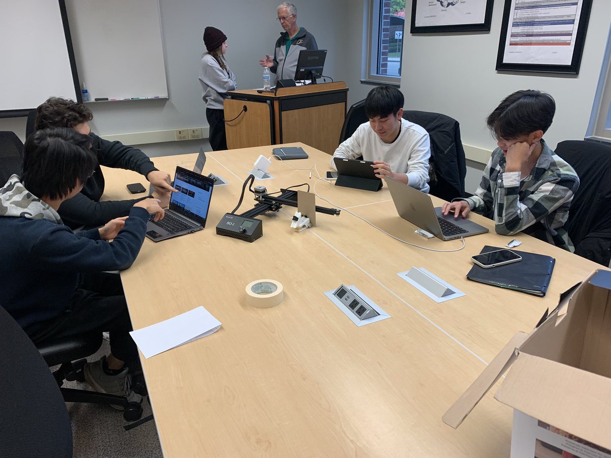 ATepics1's tweet photo. The Jackson Center Writing team attached the side grip to their XY Plotter!  Their goal is to help children with cerebral palsy gain motor skills necessary for writing through their device. https://t.co/b31lzPEUmq
