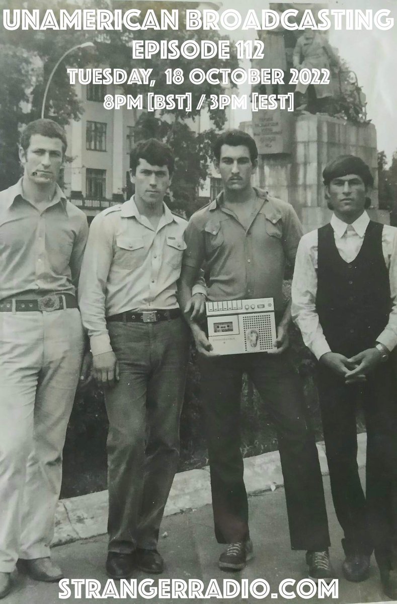 Scottish Post-Punk (@scotspostpunk) on Twitter photo If you missed UNAMERICAN BROADCASTING Ep 112 you'd best follow the link before we send the dudes round to insert the transistor radio where the sun don't shine...
mixlr.com/stranger-radio…
<a href="/GCPunkNewWave/">GC's Punk & New Wave</a> <a href="/NewWaveAndPunk/">PunkAndNewWave</a> @ViveLeRock1 <a href="/louderthanwar/">Louder Than War</a> <a href="/creepingbentorg/">The Creeping Bent Organisation</a>
#RRB If you missed UNAMERICAN BROADCASTING Ep 112 you'd best follow the link before we send the dudes round to insert the transistor radio where the sun don't shine...
mixlr.com/stranger-radio…
<a href="/GCPunkNewWave/">GC's Punk & New Wave</a> <a href="/NewWaveAndPunk/">PunkAndNewWave</a> @ViveLeRock1 <a href="/louderthanwar/">Louder Than War</a> <a href="/creepingbentorg/">The Creeping Bent Organisation</a>
#RRB