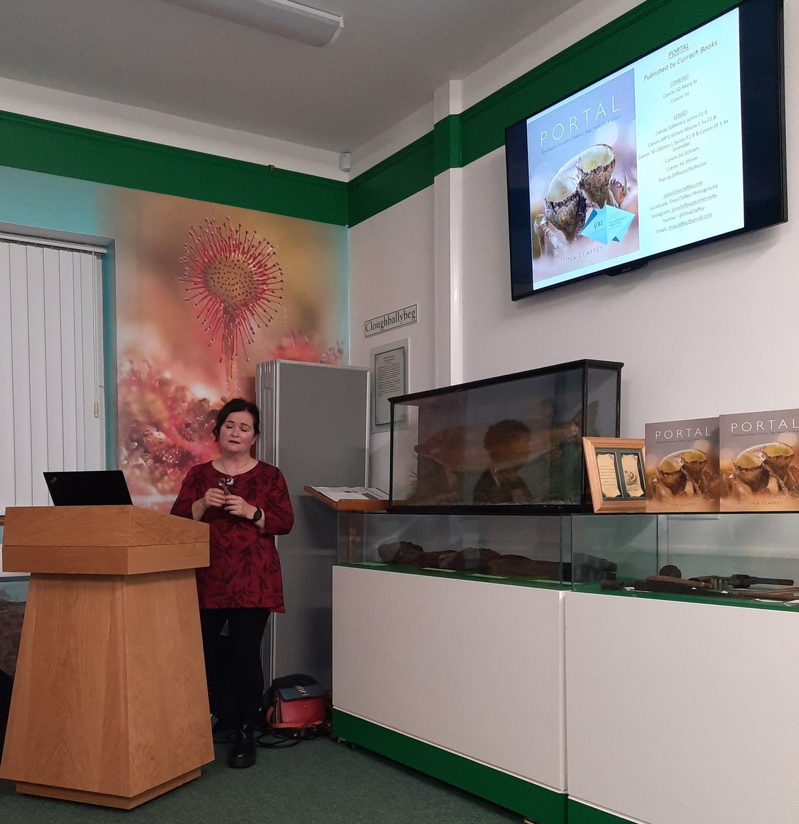 AineMcHugh1's tweet photo. Attended this wonderful event this evening with @TinaClaffey speaking about her amazing bog and wetlands photos in her new book Portal. @TinaClaffey with Jim Smith from our Killyconny Bog Project @ProjectBog @IrishPeatland @PeatlandConserv #portal #irishbogs https://t.co/E515oNxoH0