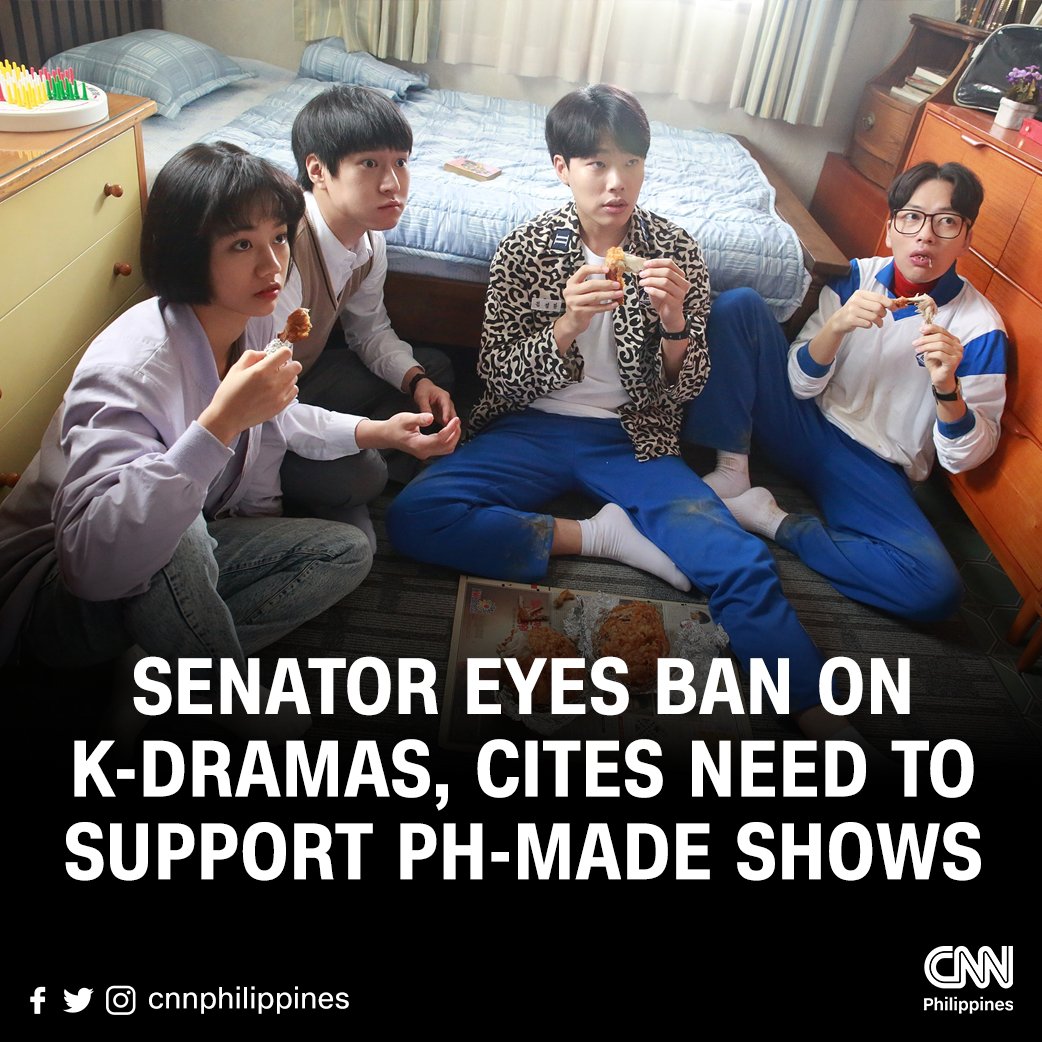 newswatchplusph's tweet photo. Thoughts? 🤔 https://t.co/HrqOQJqE8S

Senator Jinggoy Estrada is considering proposing a ban on Korean dramas in the country to divert support to local shows. He says Filipino artists are losing jobs as local viewers opt to support Korean telenovelas and actors. https://t.co/6CSTfIaRlh