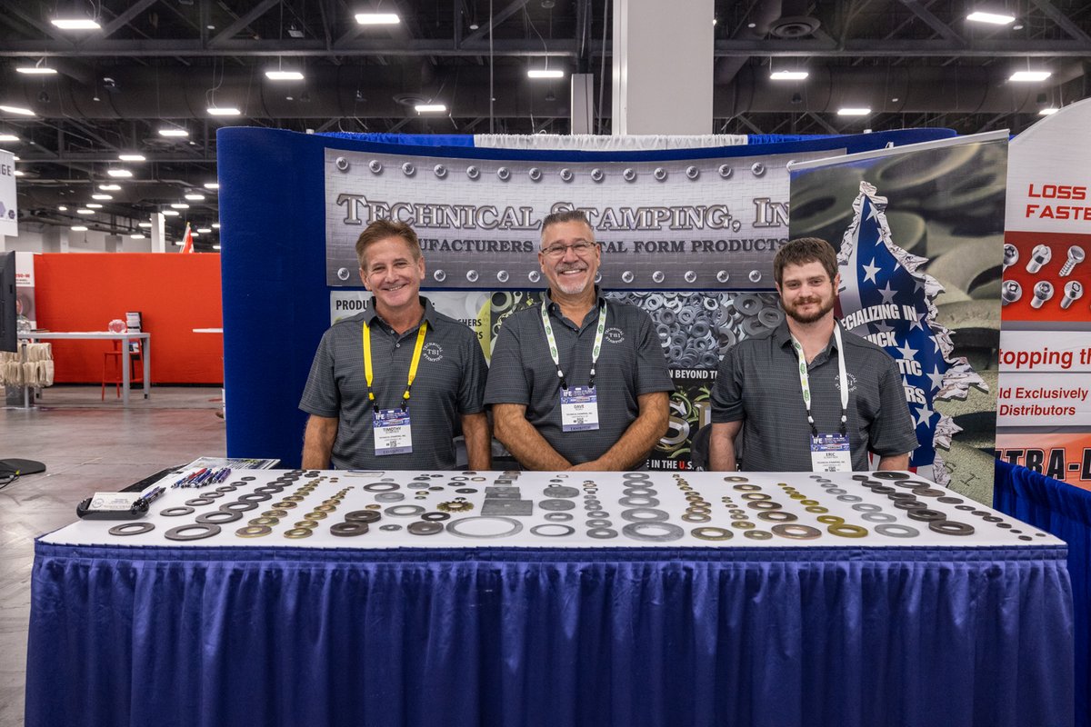FastenerShow's tweet image. Looking for #washers and #stampings? Visit the Technical Stamping, Inc. team on the Expo floor tomorrow at booth 1151!