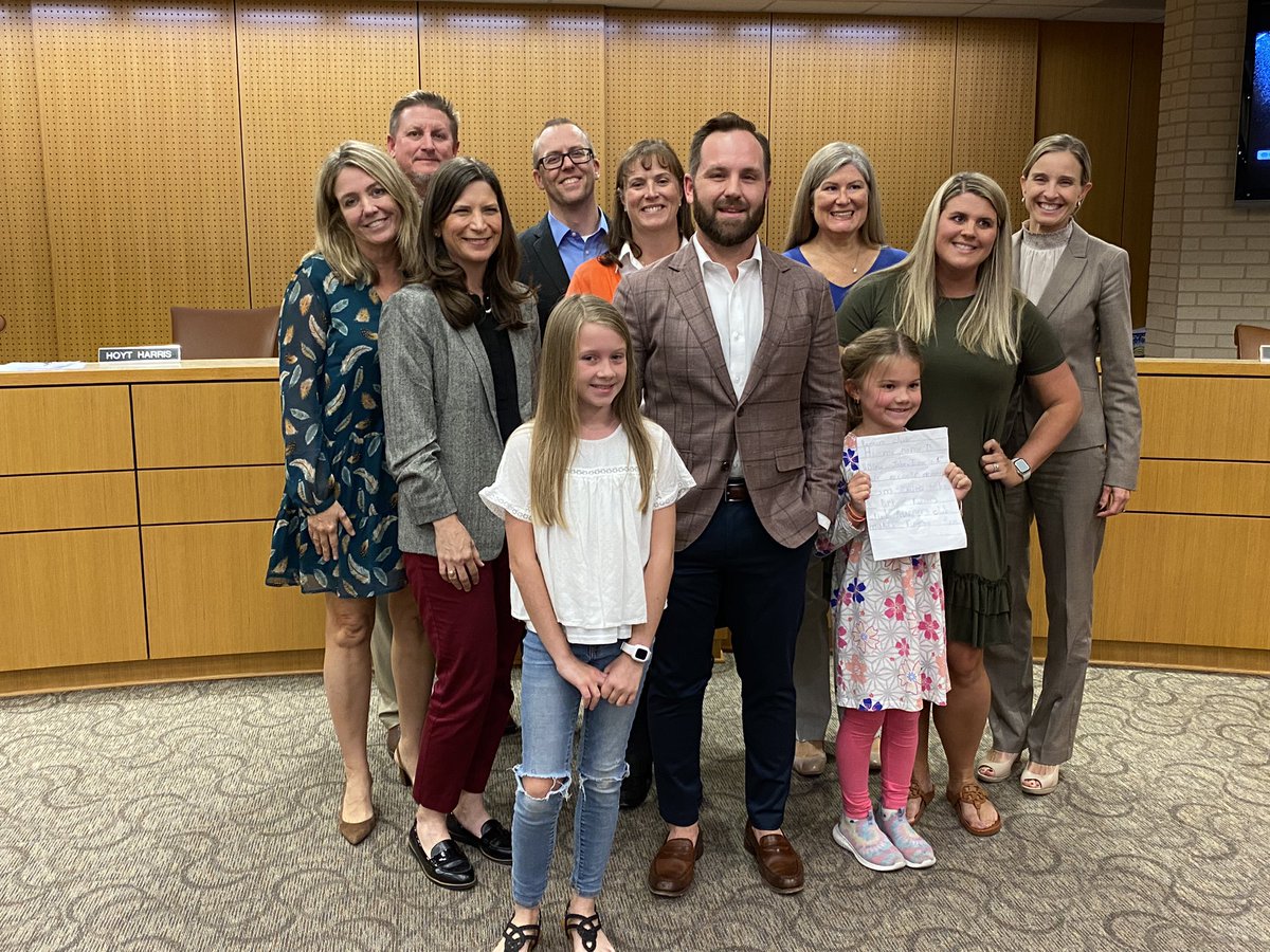 These young students from <a href="/CoderElementary/">Coder Elementary</a> stole the show during the campus presentation portion of tonight’s regular board meeting! They explained their involvement in student council and runners club, and Mrs. Davis told Trustees about the new house system at Coder! #allinaledo
