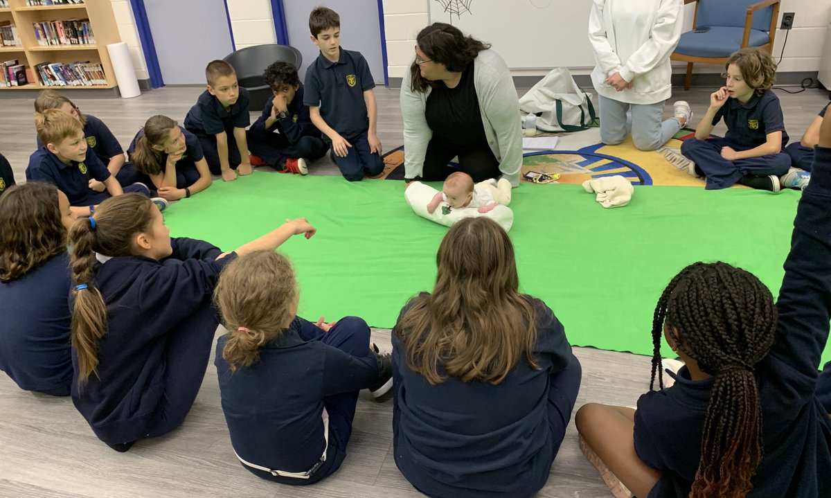 defrancescoCYC's tweet photo. @LearnwithLombos grade 5/6s got to meet Baby M during our first family visit. We can’t wait to watch him grow and build our @RootsofEmpathy 🌳 ❤️ 🧠 
@HCDSB_CYCs @stjburlington https://t.co/hOzgScTwIc