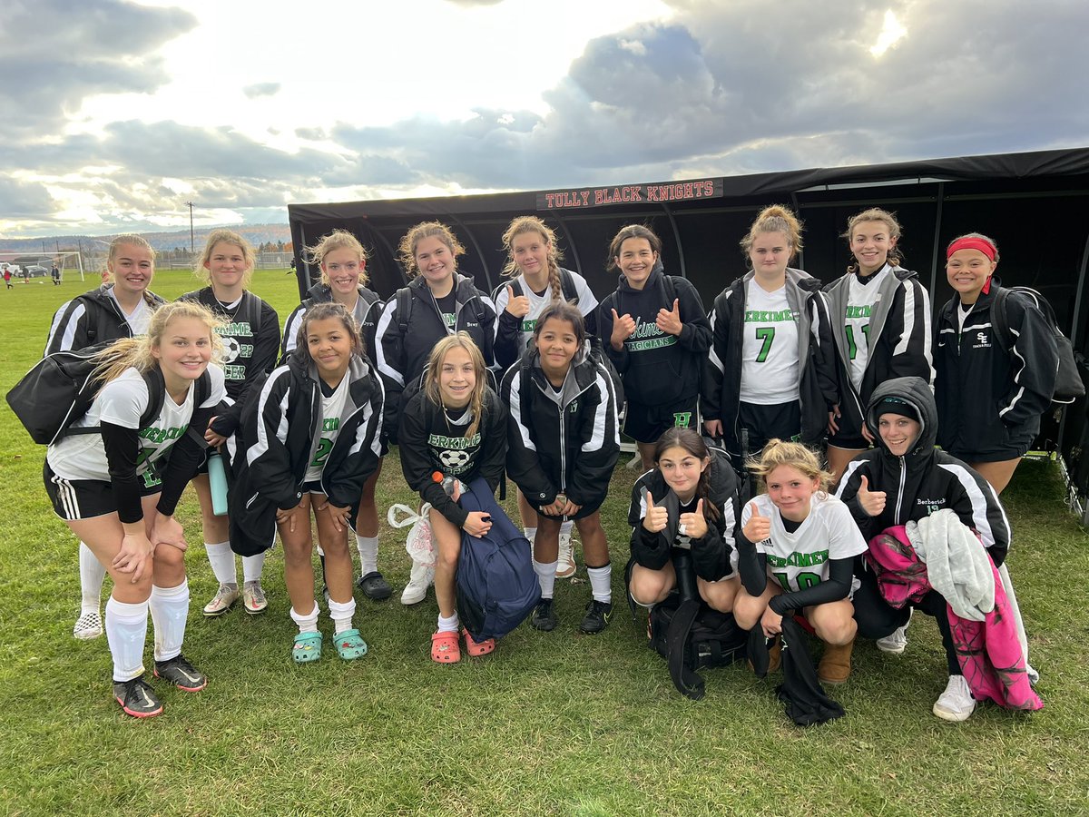 CoachLanahan's tweet photo. Big win for Herkimer Girls Soccer! Juleigh Herringshaw capitalized on a PK in the 12th minute of the game. They battled, they fought, and came out with a 1-0 victory! Bailey Bray had 13 saves in the net. First sectional win in 9 plus years! https://t.co/FHAFucVrg2