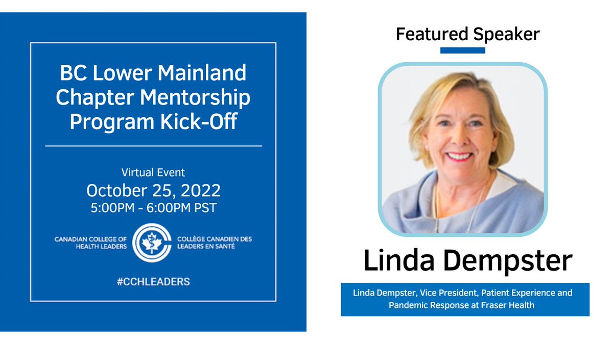 TODAY! Don't miss our BC Lower Mainland Chapter Mentorship Program Kick-Off at 5pm! For more details, visit: bit.ly/3MILB8d