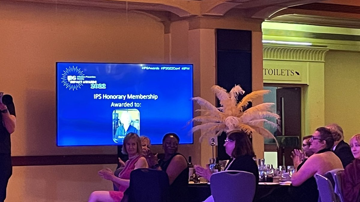 IPS_Infection's tweet photo. Ips honorary membership goes to #ips2022conf #ipsawards @EADents @clairechadwick2 https://t.co/t4suNwJmpT