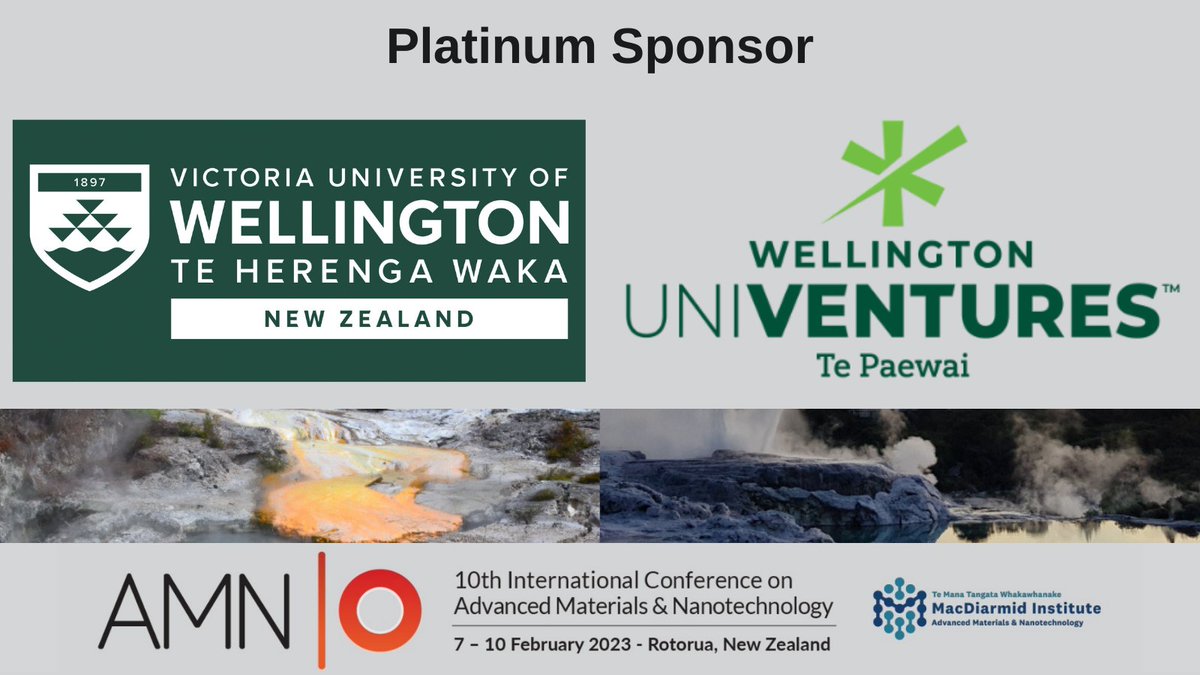 AMN11 (@amn11_nz) on Twitter photo We are delighted to announce our Platinum Sponsor for #AMN10! Huge thanks to <a href="/WellingtonUni/">WellingtonUni</a> and <a href="/WgtnUniVentures/">Wellington UniVentures</a> for supporting our 10th biennial interdisciplinary conference on #nanotechnology and #advanced #materialsscience
Programme now available confer.eventsair.com/amn10/programme We are delighted to announce our Platinum Sponsor for #AMN10! Huge thanks to <a href="/WellingtonUni/">WellingtonUni</a> and <a href="/WgtnUniVentures/">Wellington UniVentures</a> for supporting our 10th biennial interdisciplinary conference on #nanotechnology and #advanced #materialsscience
Programme now available confer.eventsair.com/amn10/programme