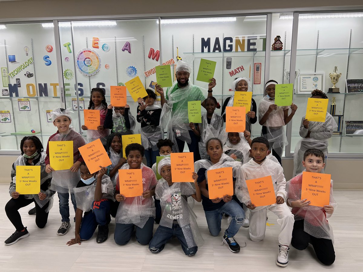 THAT'S A WRAP! Mr. Jackson’s 4th grade class at <a href="/Anderson_AISD/">Anderson Academy</a> wrapped up the 1st nine weeks of school with a "Snap, a Crackle, and a Pop!" #AldineConnected #thepowerofteamone☝🏾