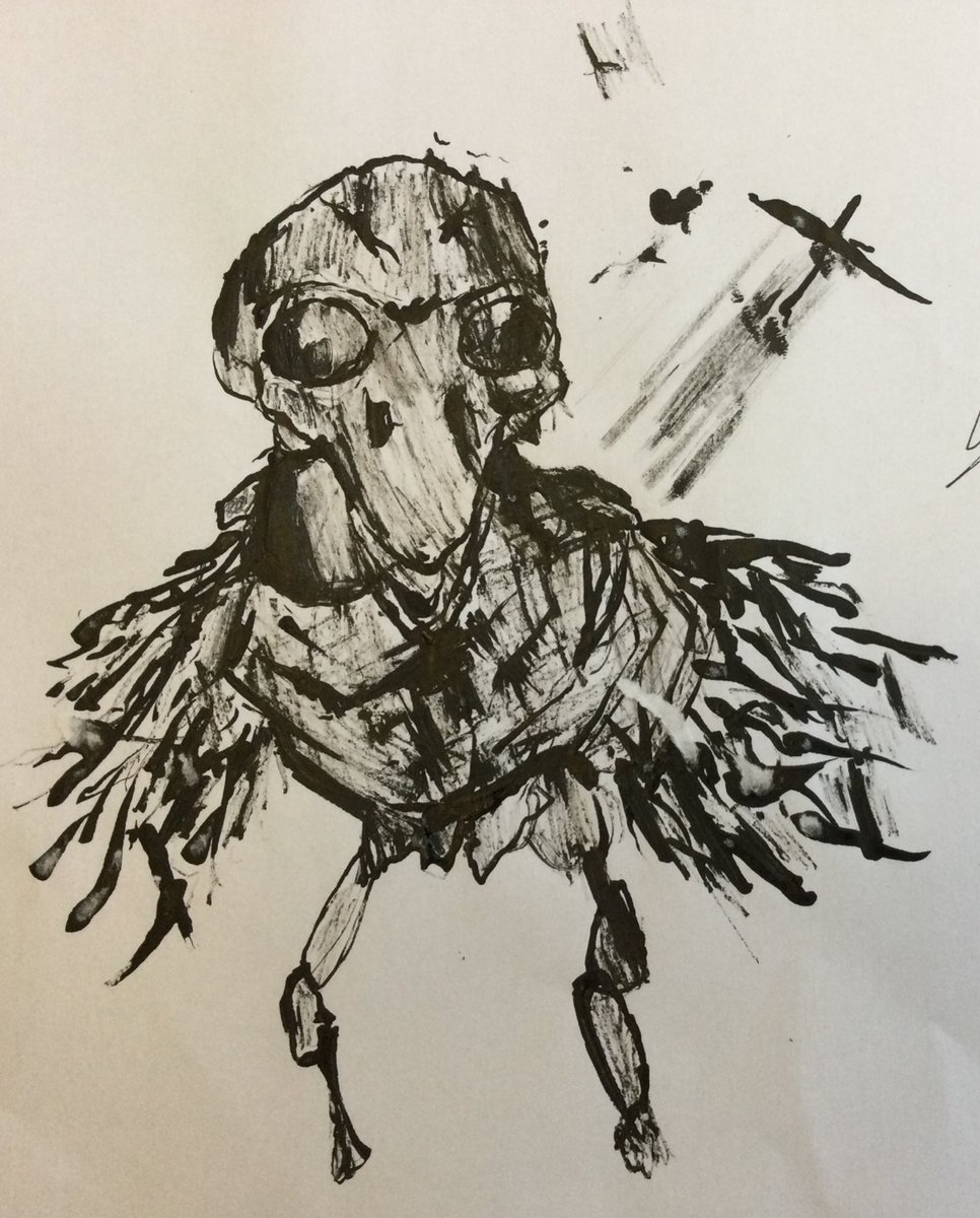 #observationaldrawing with year 9 last week.
I love doing these annual #halloween drawings. 
We draw from direct observation of Halloween decorations using pens and ink.