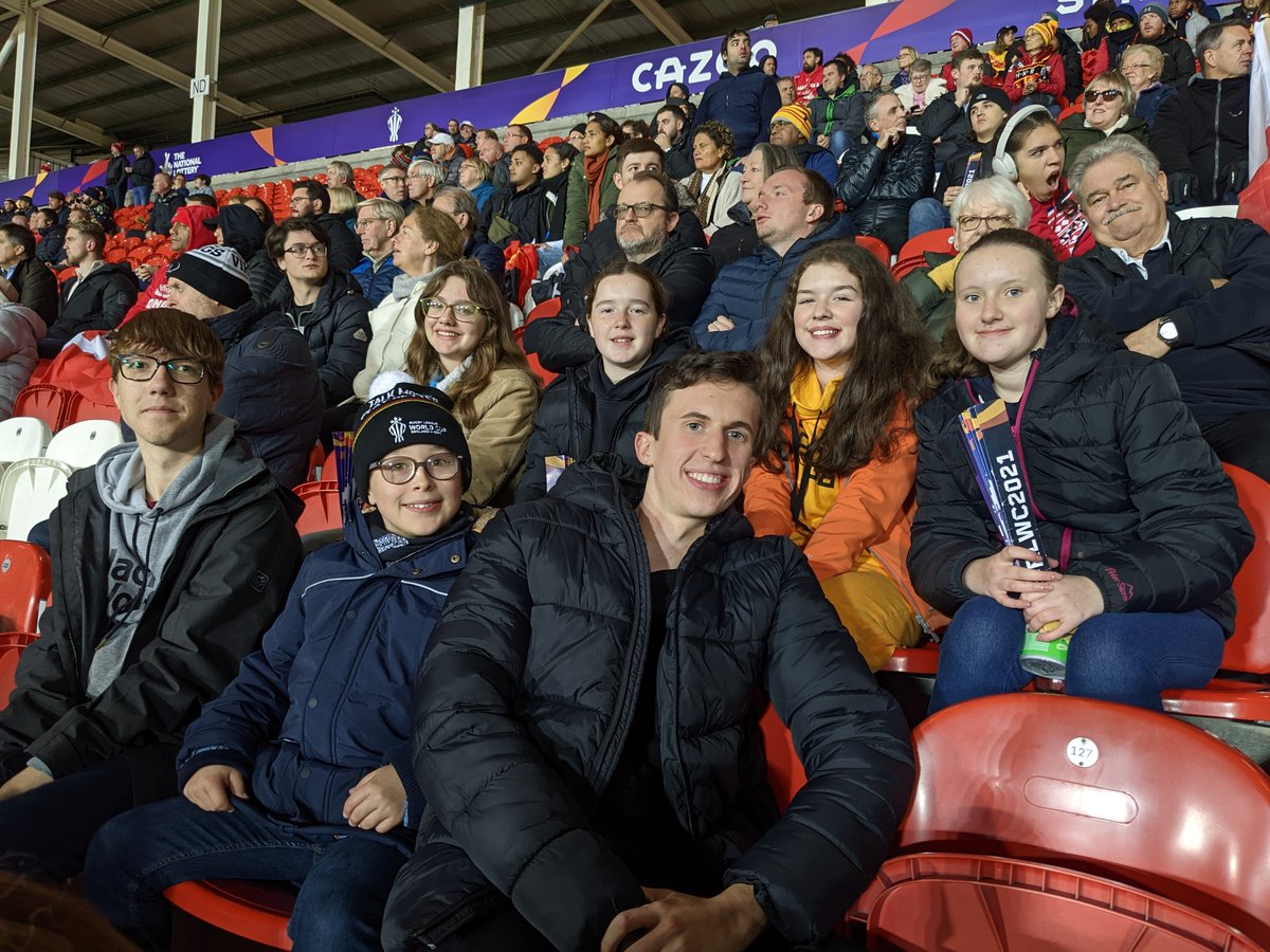 Madrunners1's tweet photo. A fabulous night at the @RLWC2021 game Tonga V PNG with @MadRunners and @StreetGames for our #MadRunners Minis and Teens!
#Inspiration2022
#Thisisrealimpact #RLWC2021 https://t.co/3cwQc2Mn6c
