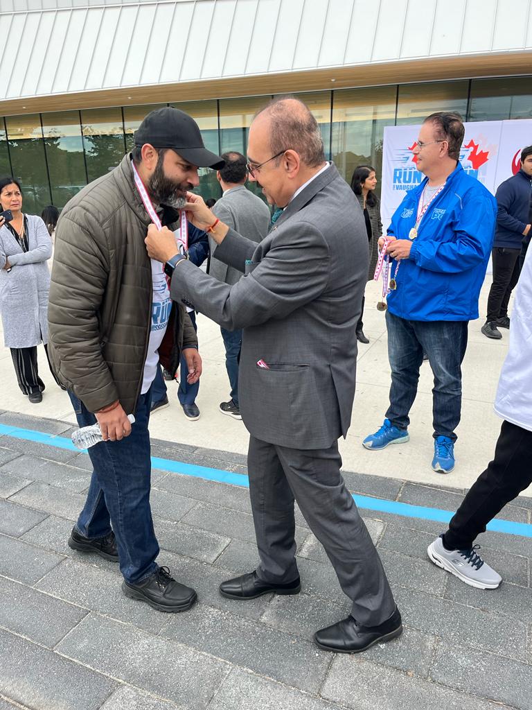 Wonderful to join the 3rd annual <a href="/Run4Sauga/">Run for Mississauga</a> hosted by the <a href="/AMYACanada/">Muslim Youth Canada</a>! This amazing run supported fundraising for <a href="/THP_hospital/">Trillium Health Partners</a>'s new #Mississauga hospital! Thanks to all of the volunteers who diligently worked on organizing the event &amp; thanks to all who participated in the run!