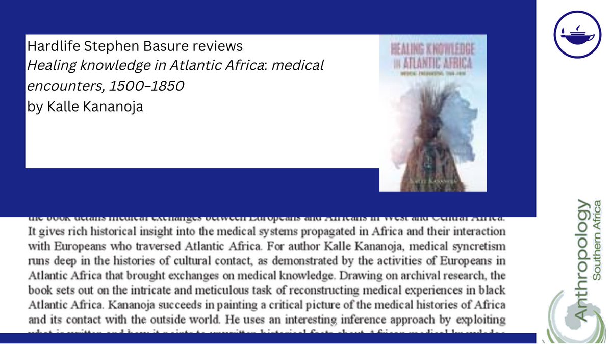 ASnA_Editors's tweet photo. Hardlife Stephen Basure reviews
Healing knowledge in Atlantic Africa: medical encounters, 1500–1850
by Kalle Kananoja
https://t.co/Jztc5Ul47L https://t.co/Gcs27NX4VJ