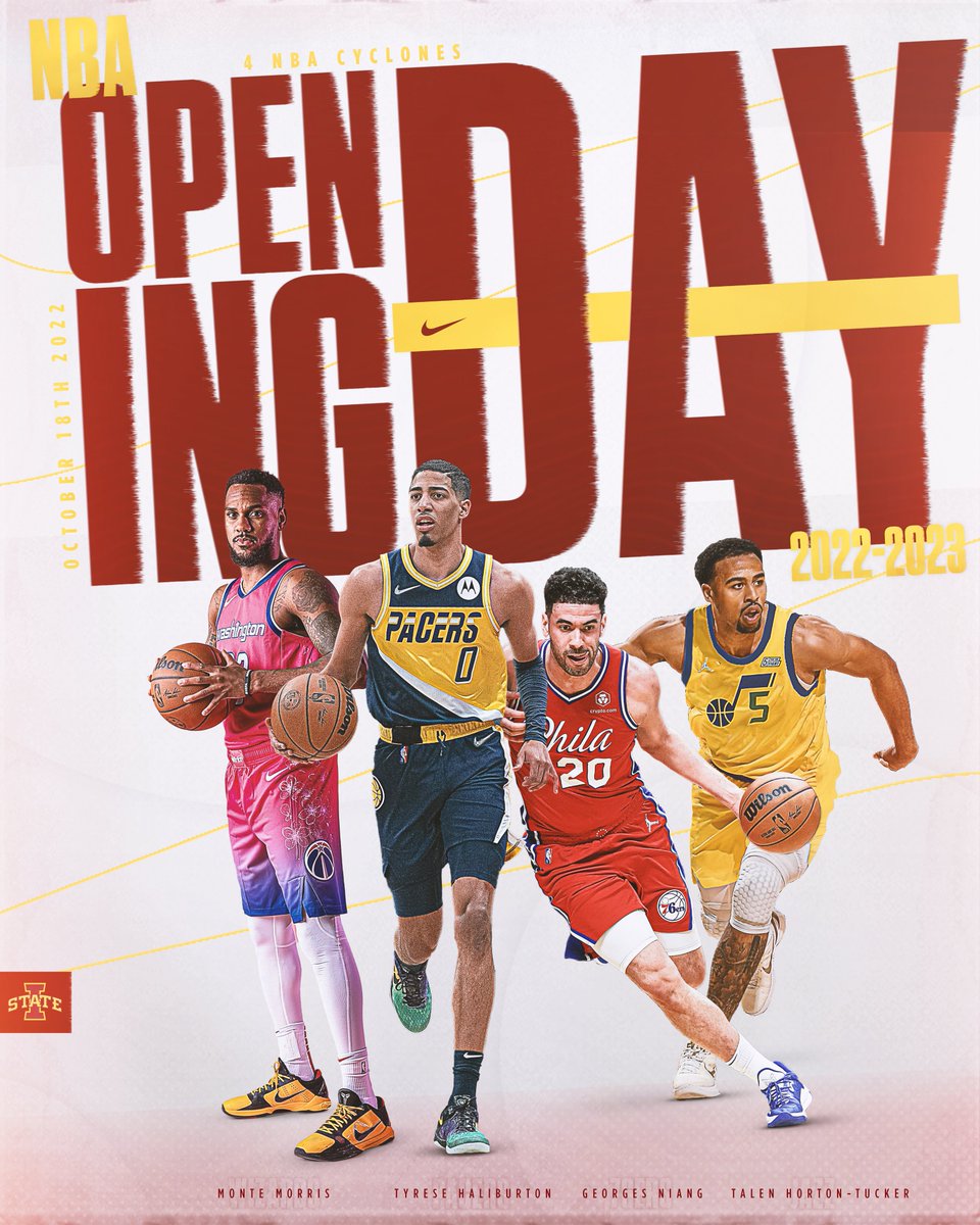 𝐍𝐁𝐀 𝐂𝐲𝐜𝐥𝐨𝐧𝐞𝐬

Good luck to our guys chasing that title this season in the <a href="/NBA/">NBA</a>!

#Cyclones | #C5C