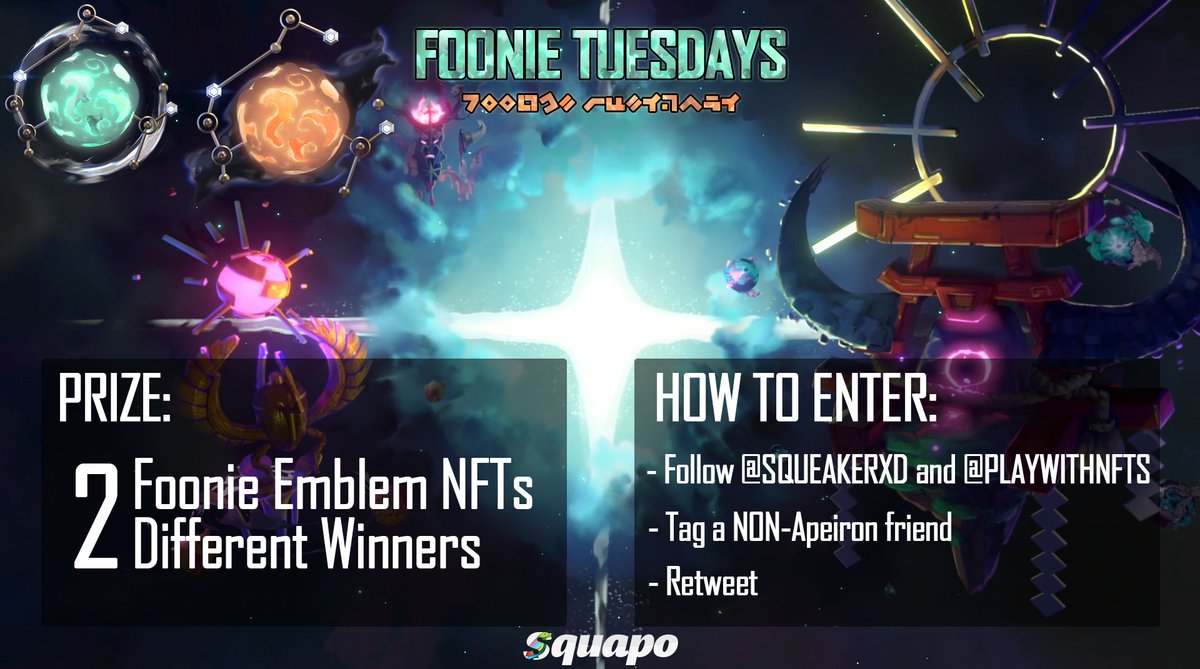 squeakerXD's tweet photo. The star sellout was amazing! Another #squapo #NFTGiveaway to celebrate! Follow @playwithNFTs and me, like/RT and tag a non-@ApeironNFT dood, go on..😈Our✨look so cute together! Sad different constellations :( #letsplaygod #MMORPG #esports #Web3Gaming https://t.co/oztPdgGpJC