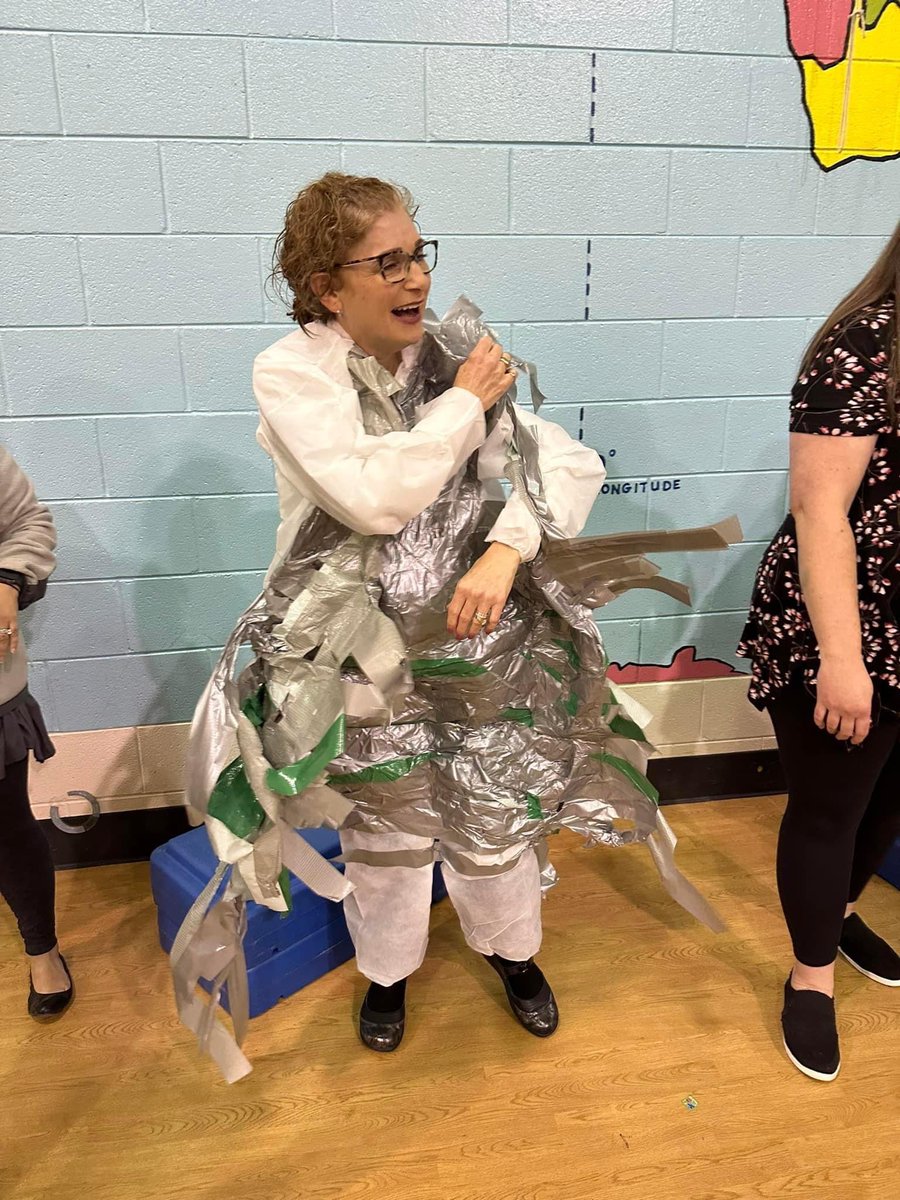 AHolt_educ8's tweet photo. Today I just felt a little stuck. To the wall. CHES celebrated exceeding our fundraiser goal by over $10,000! 🎉 Students got to tape @KarynAndersen and me to the wall! @oneccps @ccpsinfo @CloverHillES https://t.co/4u6OJvViAV