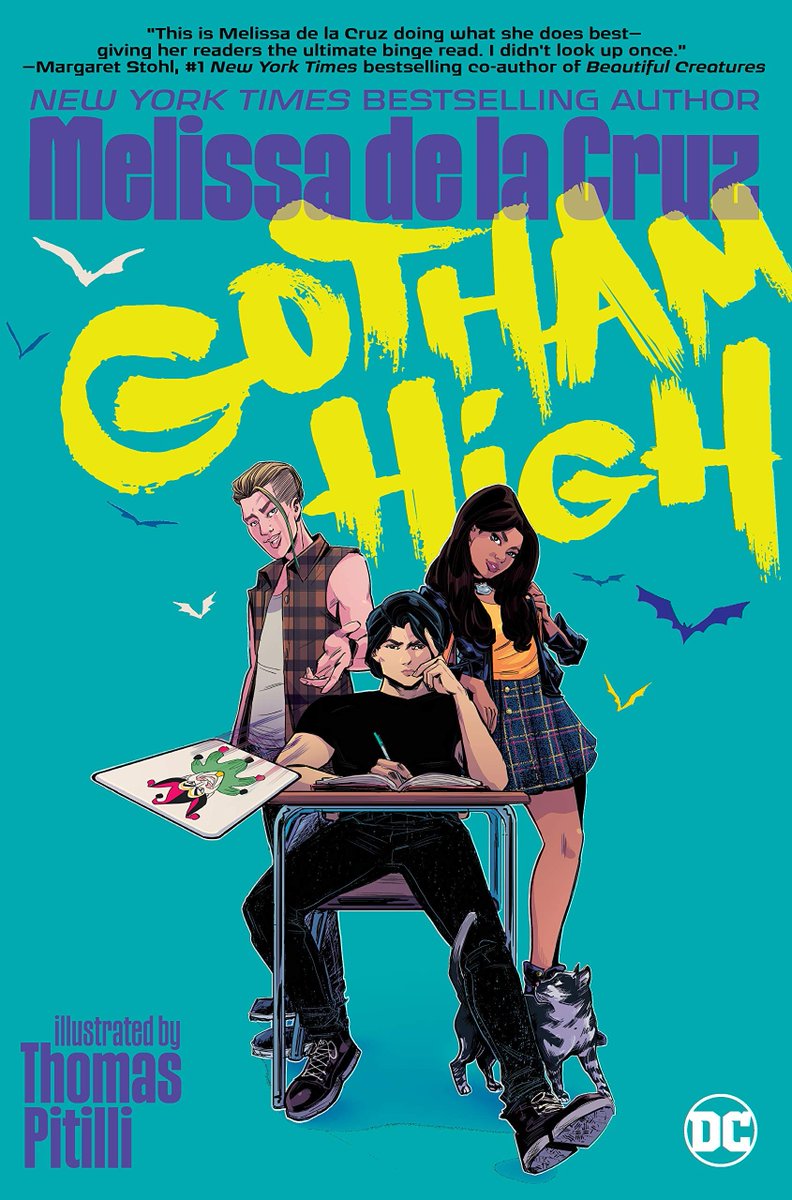 JRLibrarian's tweet photo. Reading #GothamHigh by @MelissadelaCruz and #ThomasPitilli "After being kicked out of his boarding school, 16-year-old Bruce Wayne returns to Gotham City to find that nothing is as he left it..." https://t.co/f4pDSx87Kv