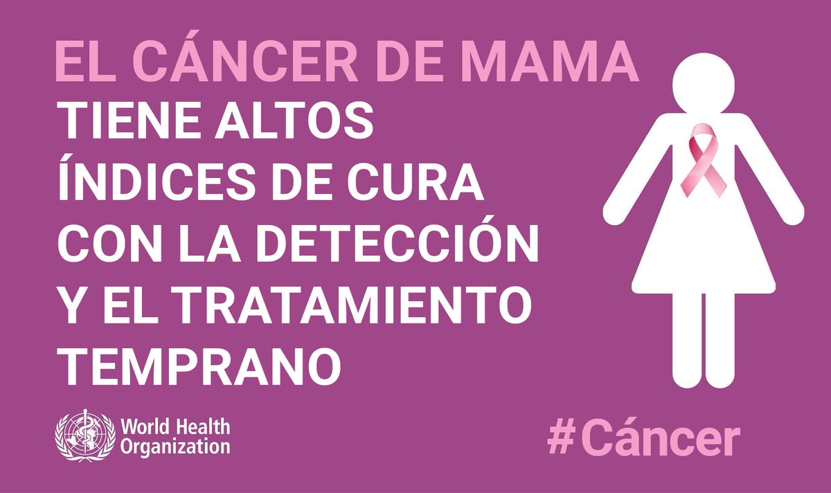 ONU_es's tweet photo. El cáncer de mama es el más común y causa la mayor cantidad de muertes debido al cáncer entre las mujeres.

Sin embargo, la detección temprana puede ayudar y mejorar las tasas de supervivencia. 

Más de la @who: https://t.co/QCphr2GFyd https://t.co/73cbU6yLta