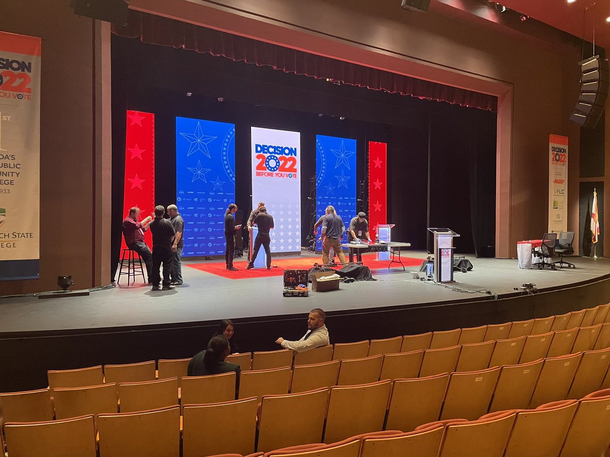 Ted Scouten (@cbs4ted) on Twitter photo The debate stage is ready for <a href="/MarcoRubioCuba/">MarcoRubioCuba</a> and <a href="/valdemings/">Val Demings</a> This is their only debate before Election Day. <a href="/CBSMiami/">CBS News Miami</a> The debate stage is ready for <a href="/MarcoRubioCuba/">MarcoRubioCuba</a> and <a href="/valdemings/">Val Demings</a> This is their only debate before Election Day. <a href="/CBSMiami/">CBS News Miami</a>