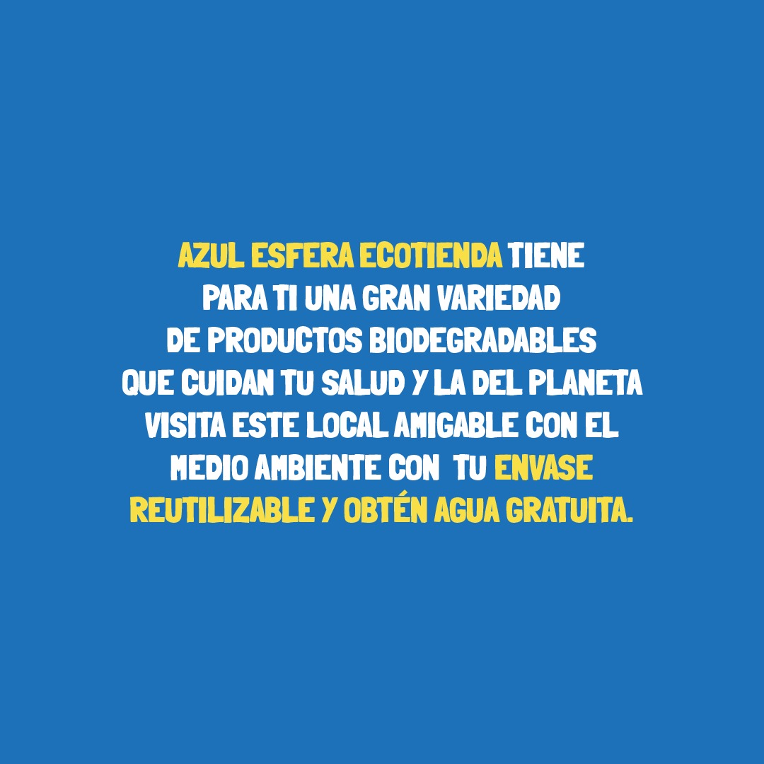 Refill_Ecuador's tweet photo. Azul Esfera Eco Tienda tiene los mejores productos biodegradables al granel. 🍃

Visita esta estación Refill, conoce su tienda y juntos salvemos el planeta #UnaBotellaALaVez. 🌎💧 ¡Es momento de tener hábitos sostenibles! 

#RefillRevolution #RefillHeroe https://t.co/iiOuErox2I