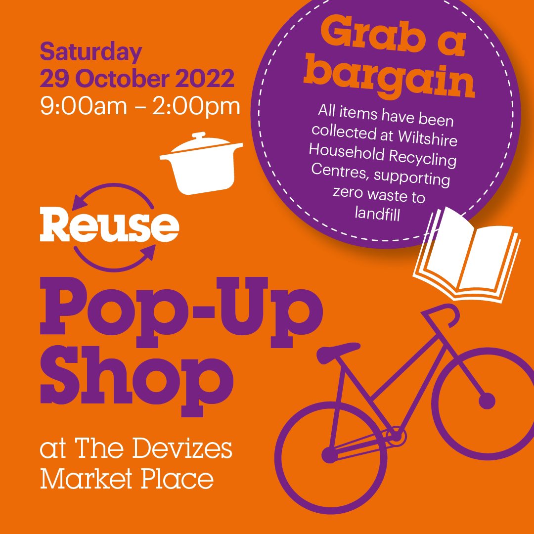 PlasticDevizes's tweet image. The next exciting event we’re involved with… Reuse and Repair for the win! Details here: wiltshire.gov.uk/news/recycle-a…