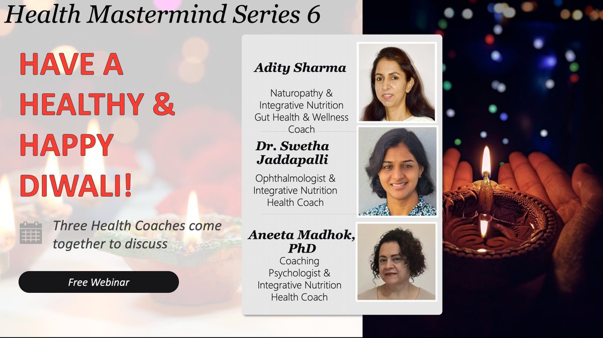 HAVE A HAPPY AND HEALTHY DIWALI!
A powder keg of insights on having a Healthy Diwali and a Happy one!
Must watch for all who are on a healing track!
youtube.com/watch?v=3MjqFi…
#Diwali #healthydiwali #HappyDiwali #integrativenutrition #diabeticfriendly #obesity #healthcoach