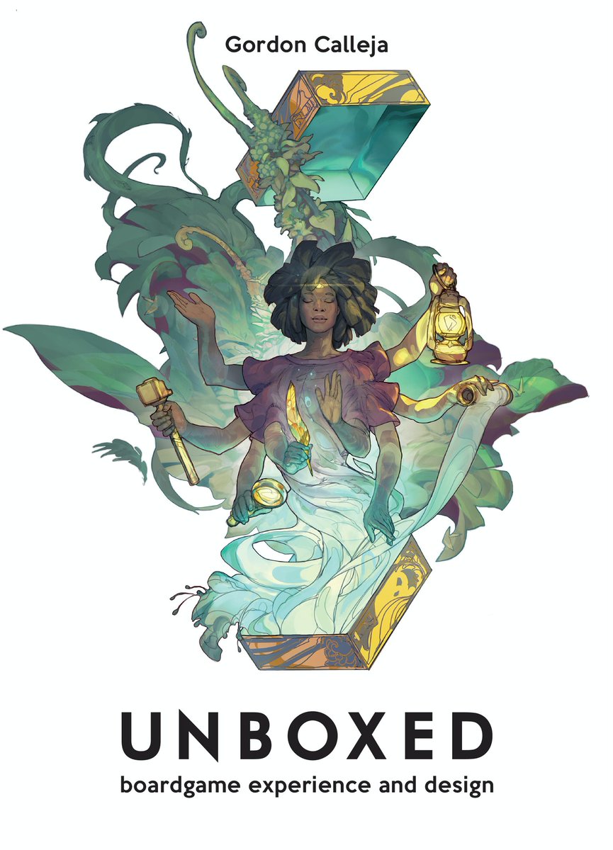 Gorgeous cover on Unboxed, a book from designer <a href="/GordonCalleja/">gordoncalleja</a> and <a href="/MITpress/">The MIT Press @mitpress.bsky.social</a> that "explores the experience of playing board games and how game designers shape that experience". (Note: I was interviewed for this book.)

Details: mitpress.mit.edu/9780262543958/… —WEM