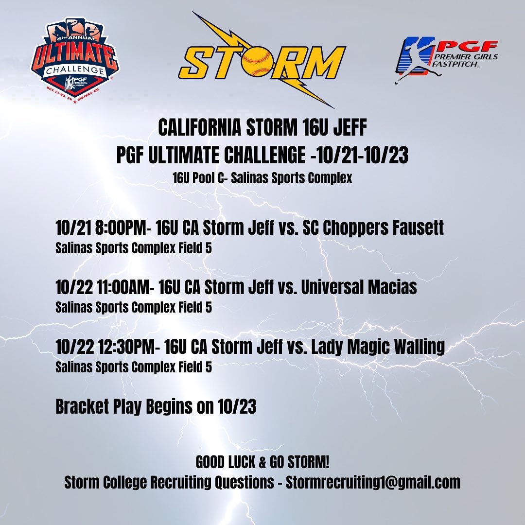 California Storm Fastpitch (@castormsoftball) on Twitter photo 