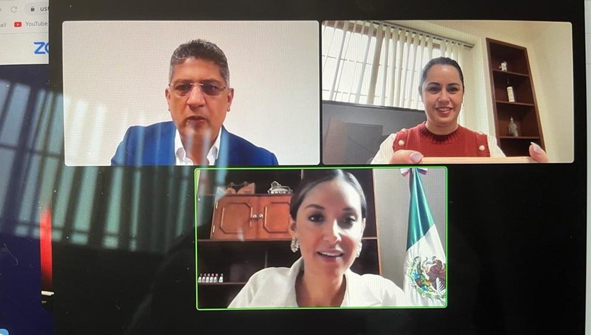 Se llevó a cabo reunión virtual de trabajo entre el Mtro. <a href="/aarguellesa/">Abel Arguelles</a> , Representante del Gobierno del Estado de #Dgo en la #CDMX y <a href="/nadiaop18/">Nadia Ontiveros</a> , Directora de Relaciones Publicas, con la finalidad de llevar a cabo trabajo colaborativo en beneficio nuestro Estado.